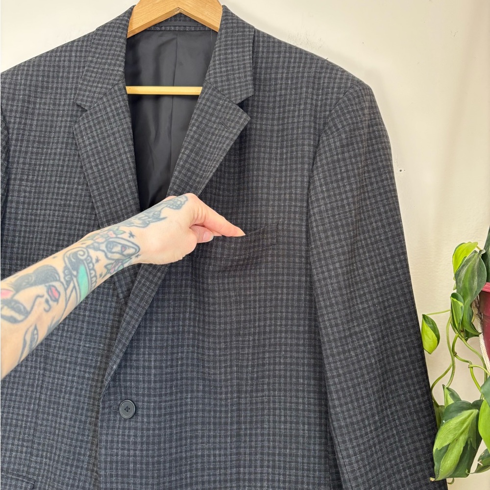 Theory Standard Checked Blazer In Wool - Picture 7 of 13